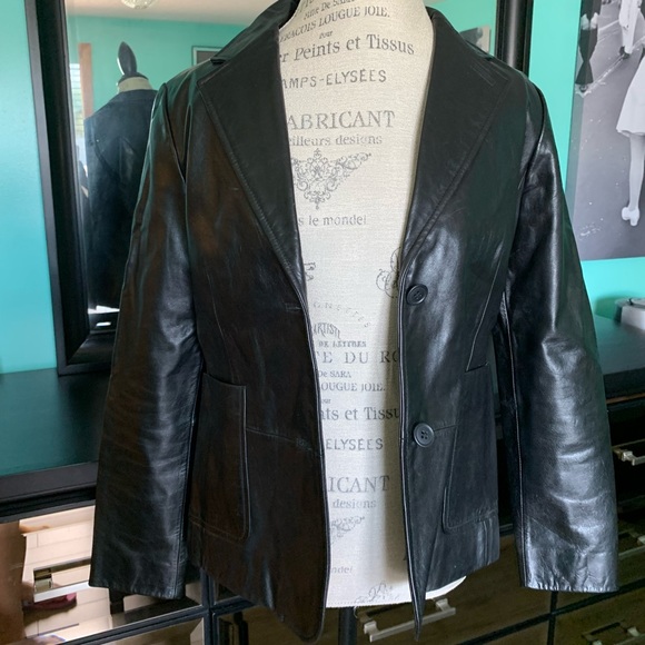 GAP Jackets & Blazers - Gap black leather jacket